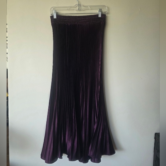 Dresses & Skirts - Pleated Maxi Skirt in Deep Plum